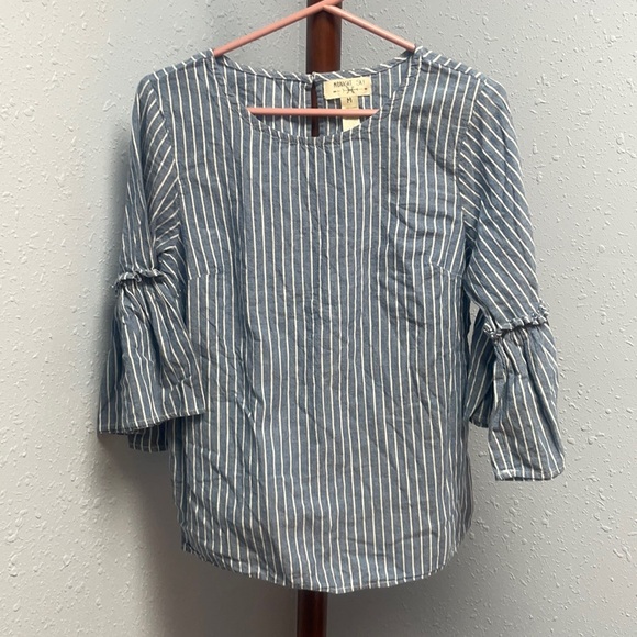 Midnight Sky Striped Shirt with Flared Arms - Picture 1 of 3